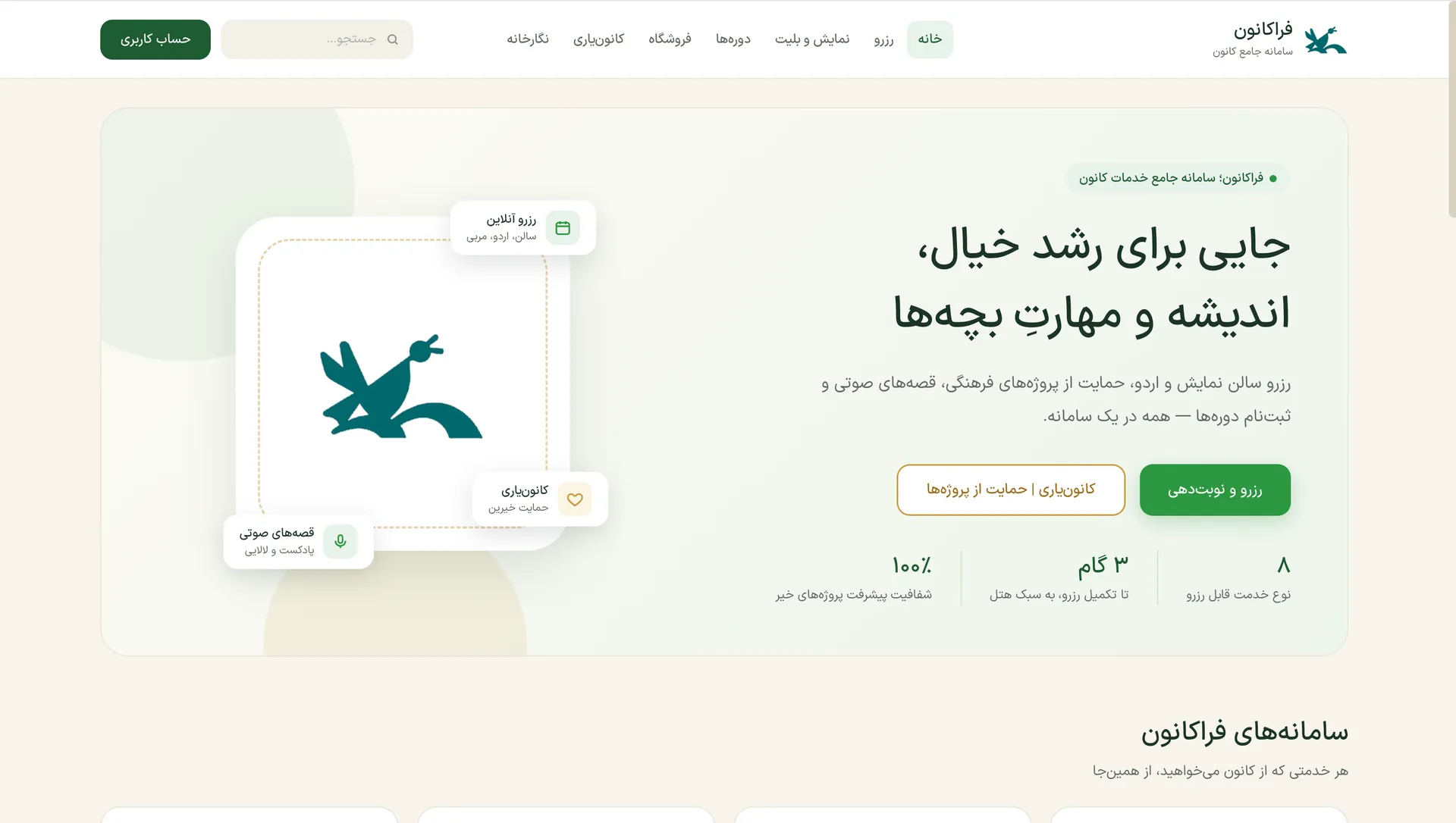 تصویر نمونه‌کار مؤسسة التنمية الفكرية