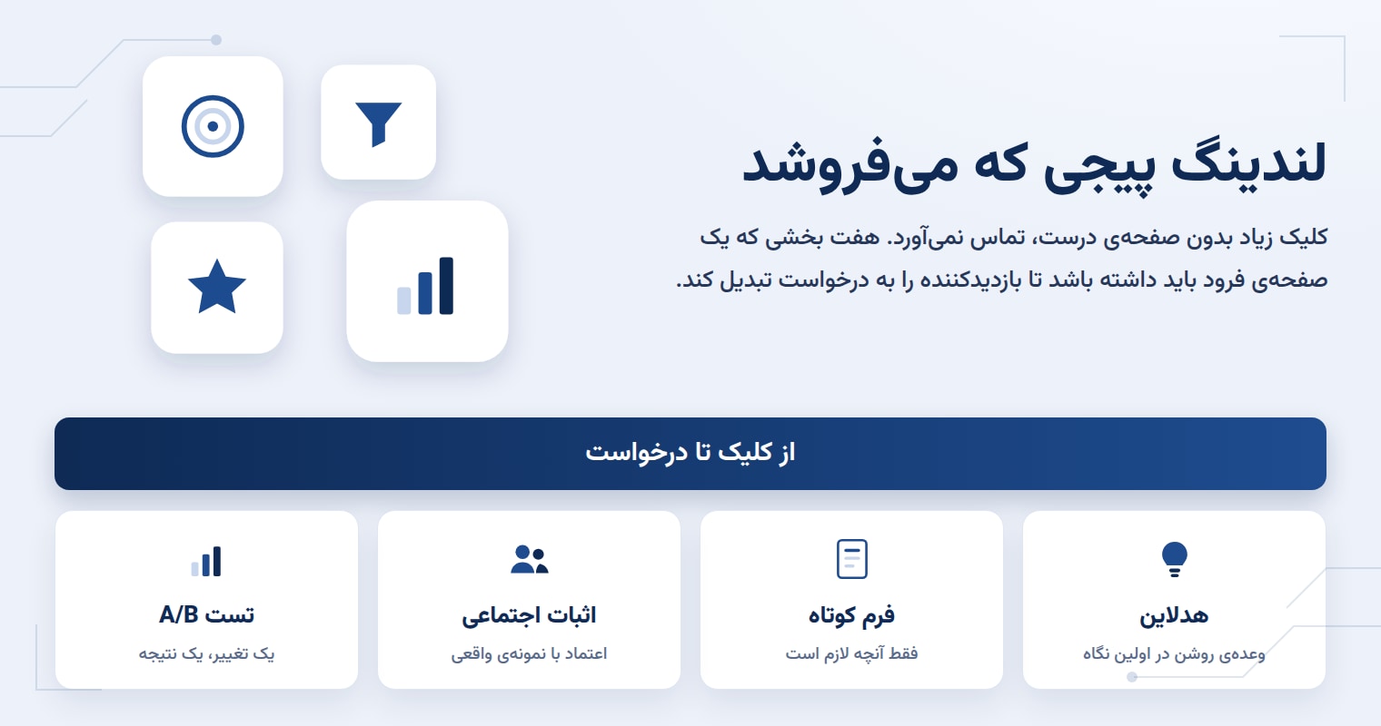 طراحی لندینگ پیج با نرخ تبدیل بالا: آناتومی یک صفحه فرود که می‌فروشد